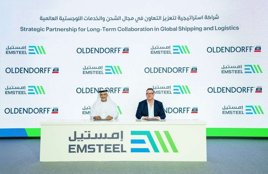Emsteel and Oldendorff Carriers have signed a new contract to ship raw materials for the UAE-based industrial group