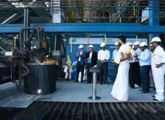 Cochin Shipyard cuts steel for two new tugs The steel cutting ceremony for the two new tugs taking place at Cochin Shipyard
