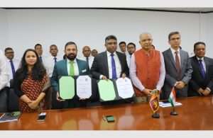 From left to right: Devika Lal - Counsellor (E&C) Indian High Commission of India; Capt. S Divakar, MD&CEO, Dredging Corporation of India; Thimira S Godakumbura, MD/CEO, Colombo Dockyard; His Excellency Santosh Jha, High Commissioner of India to Sri Lanka; and Capt. Jagmohan, Director, Biju George Director.