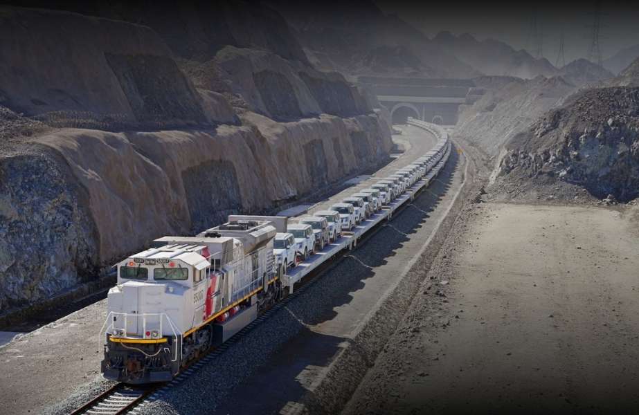 The milestone car transportation shipment underway