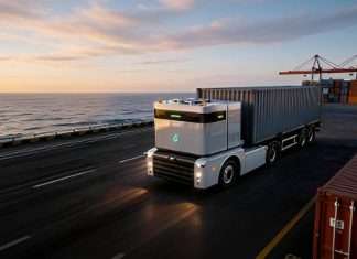 A computer-generated image showing Westwell’s Q-Truck technology