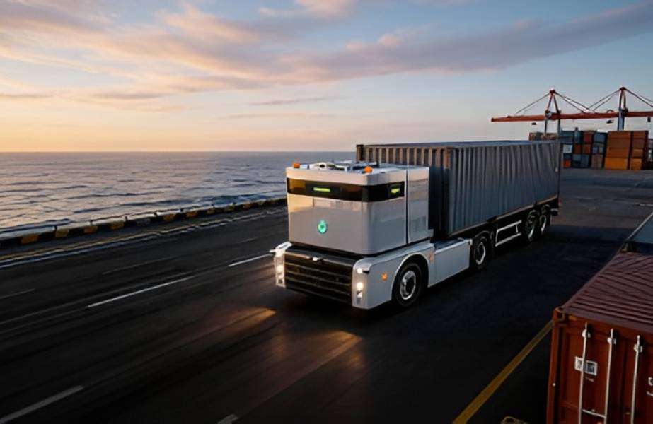 A computer-generated image showing Westwell’s Q-Truck technology