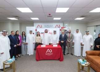 The agreement was signed at the university’s campus in Manama, attended by Shaikh Duaij bin Mohammed Al Khalifa, Vice President for Corporate Support, ASRY, and Professor Abdullah Al Hawaj, Founding President and Chairman of the Board of Trustees, for Ahlia University