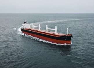 The recently delivered bulk carrier, Tomini Pine