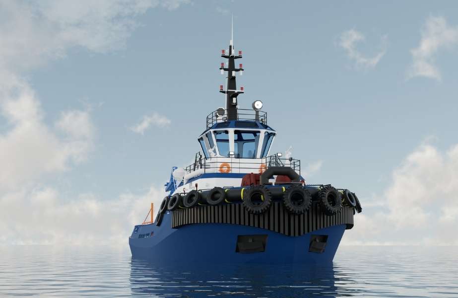 Story-10 Computer-generated image of the new green tug design that will be built at Cochin Shipyard with ABB technology