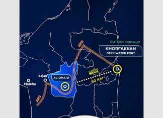 The Al Dhaid Multi-Modal Trade Corridor is 50km from Khorfakkan port