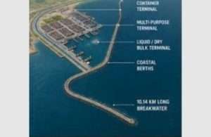 Image showing the proposed new breakwater for Vadhavan Port