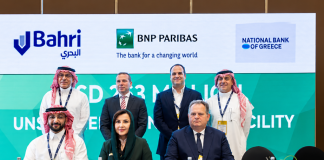 The signing of a refinancing agreement between Bahri, BNP Paribas and the National Bank of Greece